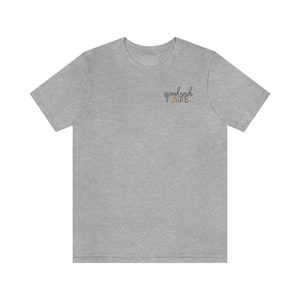 Second Grade Teacher Shirt | 2nd Grade Team Teach TShirt | Cute School Year Teachers Gifts | Thank you Crewneck | Elementary Pocket T-Shirt Athletic Heather