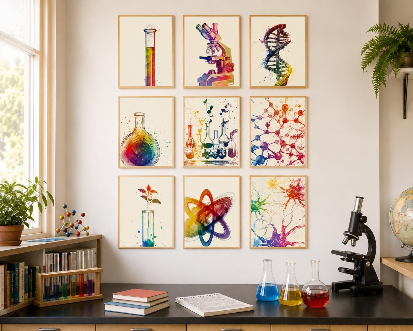 Science Class Posters | Science Gallery Wall | Science Teacher Bulletin ...
