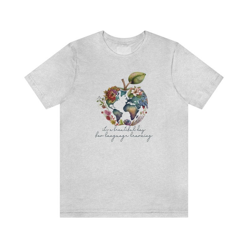 ESL Teacher Shirt | English as a Second Language Teach Tshirt | Beautiful Day Learning Enl | Multilingual Learners Linguist Team Tee Ash