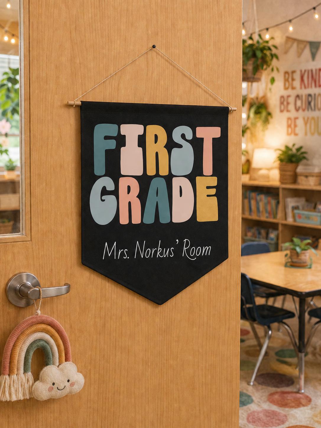 Personalized 1st Grade Teacher Door Sign | First Grade Custom Name ...