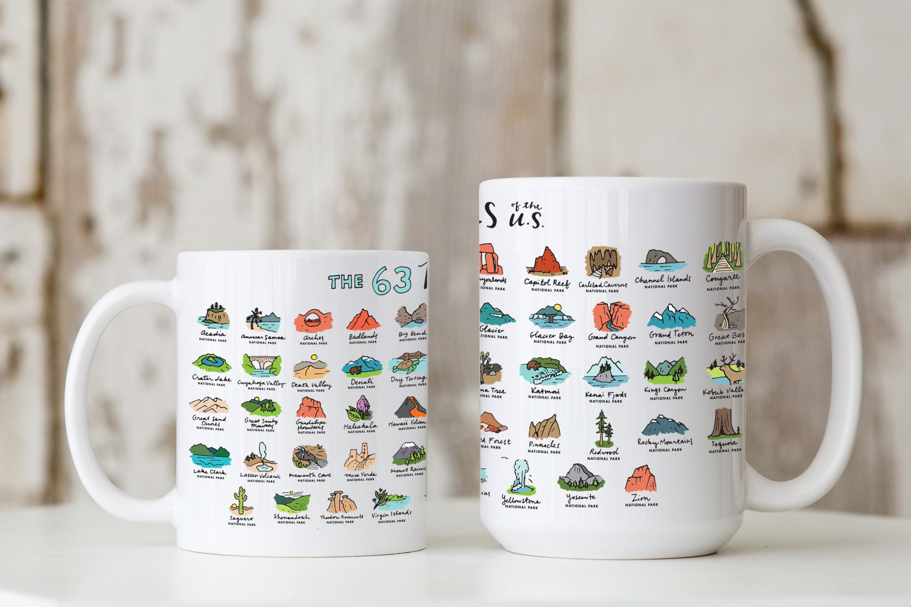 63 US National Parks 15 Oz 11 Oz Mug | NP Park Coffee Gift | Camping,  Hiking, Road Trip Christmas Gifts Yellowstone, Yosemite, Zion, Smokies -  Etsy