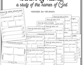 Names of God Bible Study Pages | Printable Christian Devotional for Women, Men & Teens, Homeschool | Small Groups Journaling | I am Jehovah