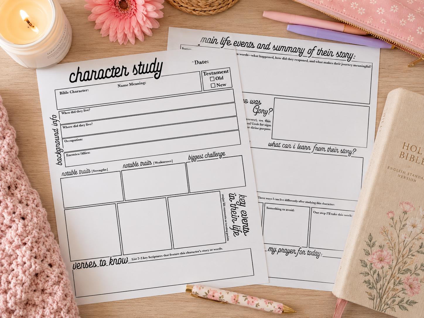 Bible Character Study Guide | Printable Christian Bible Study ...