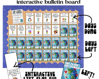 Earth Month Bulletin Board | Earth Day Interactive Poster Set | Sustainability Conservation Posters | Save the Earth Classroom April Decor