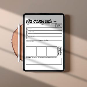 Printable Bible Chapter Study Guide | Bible Study Scripture Reflection ...