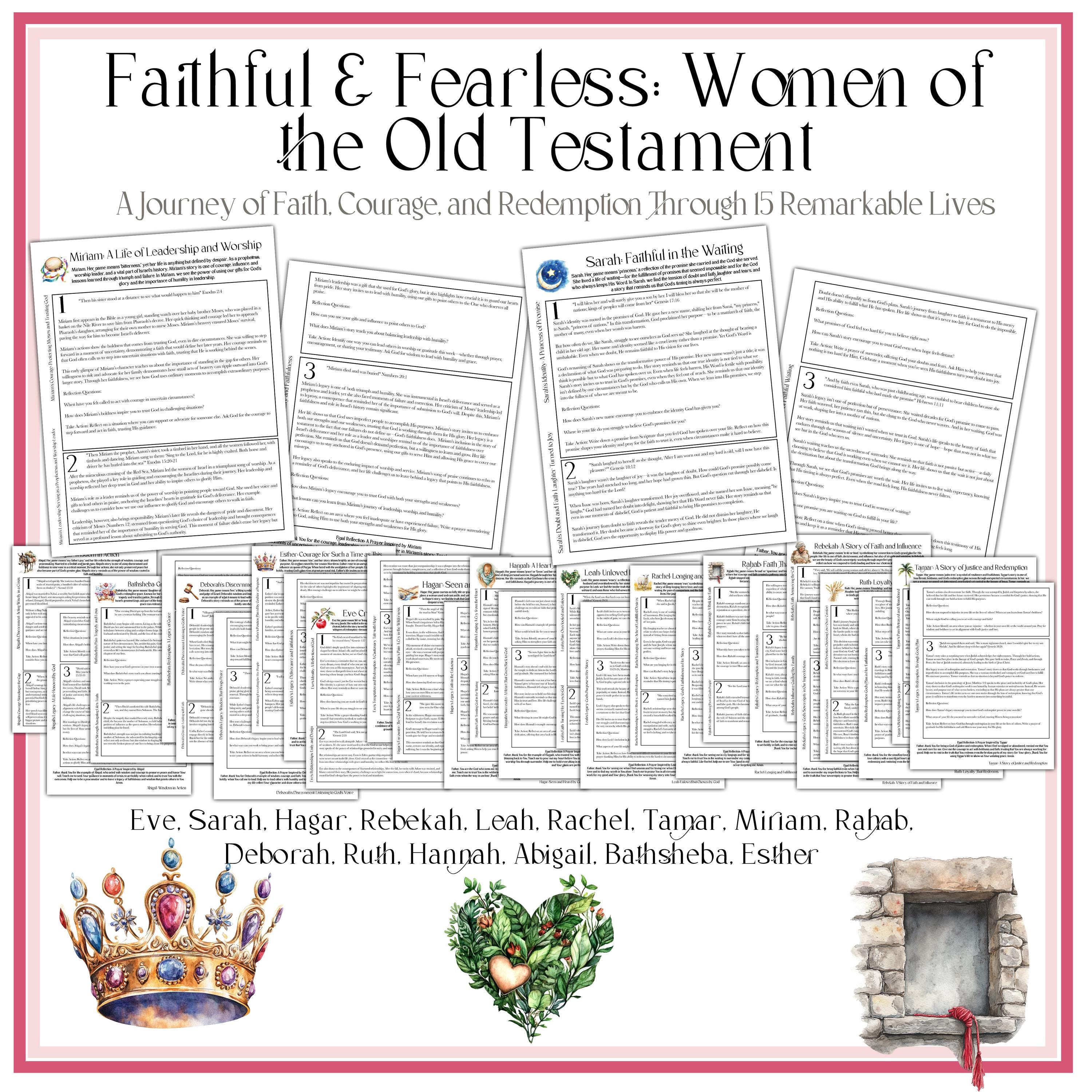 Women of the Old Testament Study | Women of Faith and Courage Bible Study for Women’s Groups | Personal Growth Resolution | Quiet Time Study