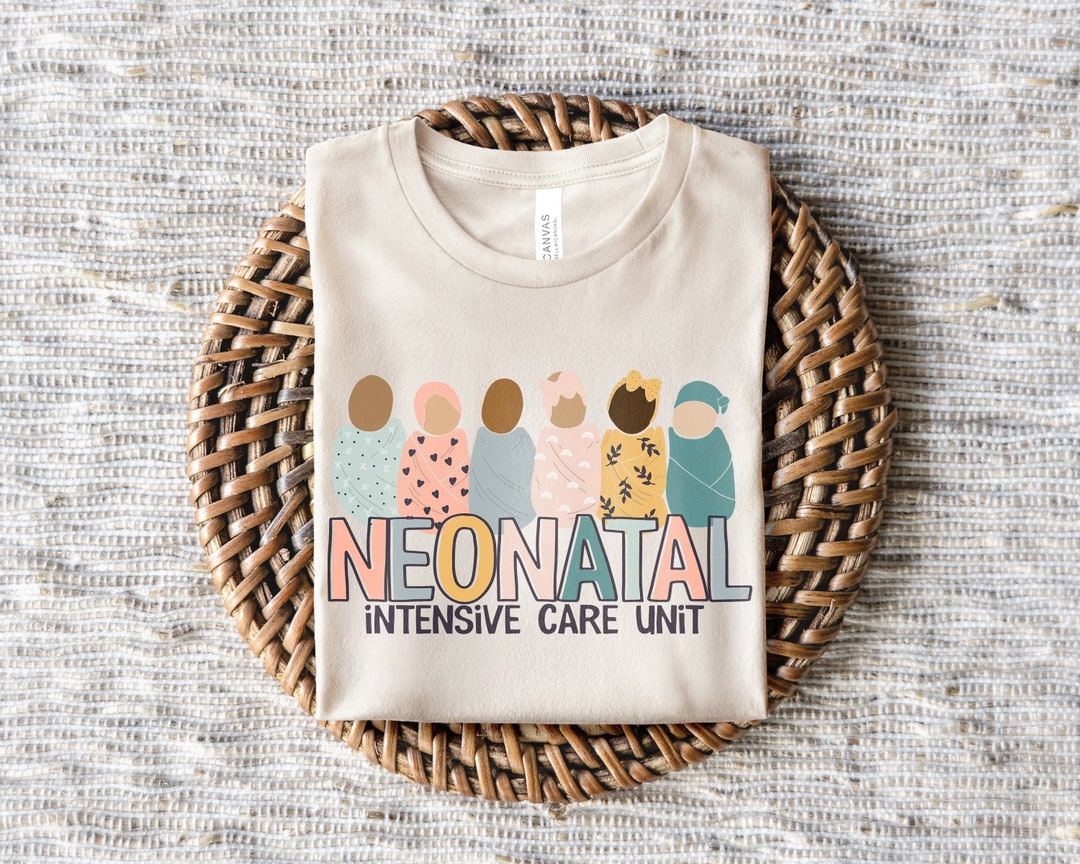 Neonatal Baby Tshirt Cute NICU Nurse Swaddled Babies RN Shirt Tech Gift