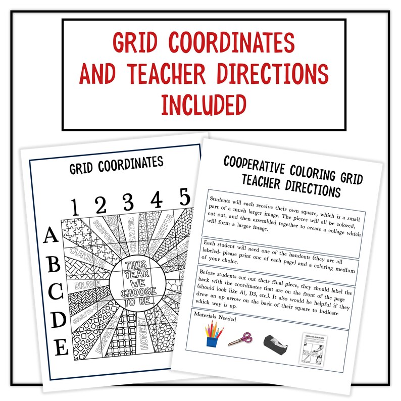 Collaborative Coloring Poster | Classroom Community Art Project ...