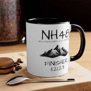 Custom NH48 Mug | Personalized New Hampshire 48 4000 Footers Coffee Cup | NH 48 Finisher Keepsake Christmas Gift | White Mountains Challenge