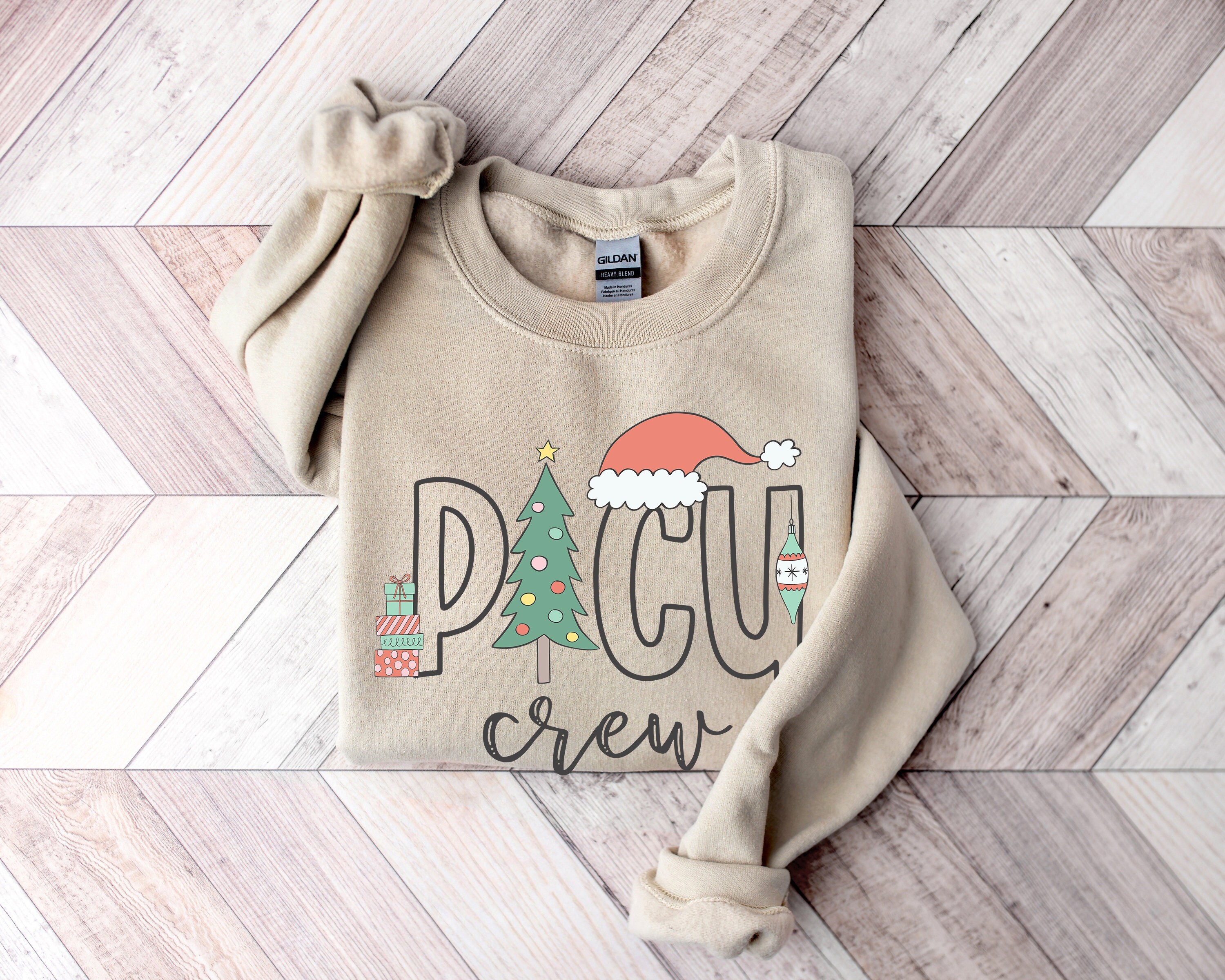 PICU Crew Christmas Sweatshirt Pediatric Intensive Care Unit - Etsy