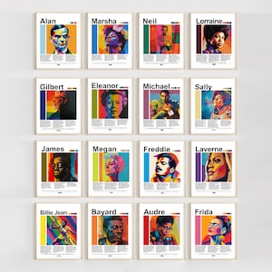 Espositore per bacheca retrò del mese dell'orgoglio / Materiale stampabile per leader LGBTQIA+ / Poster del mese della storia LGBT / Decorazioni per aule stampabili inclusive