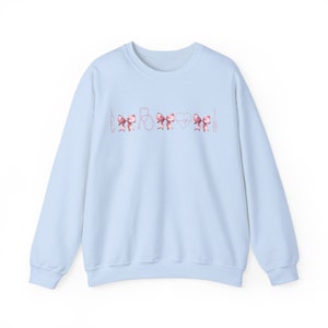 Coquette Nurse Sweatshirt | Cute RN Shirt, Pediatric, NICU, Icu, ER Graduation Gift Sweater, Nurse Practitioner, Labor Delivery, Mother Baby Light Blue
