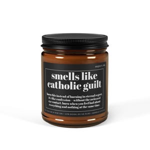 Funny Catholic Guilt Candle | Religious Humor Soy Candle Gift | Catholic Gift for Her or Him | Confession Joke Candle | Cute Catholic Gifts image 11