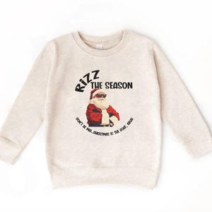 Gen Alpha Funny Christmas Sweatshirt | Teen Tween Christmas Shirt | Rizz the Season Crewneck Holiday Clothing Gift | Rizzmas Bruh Gen Alpha