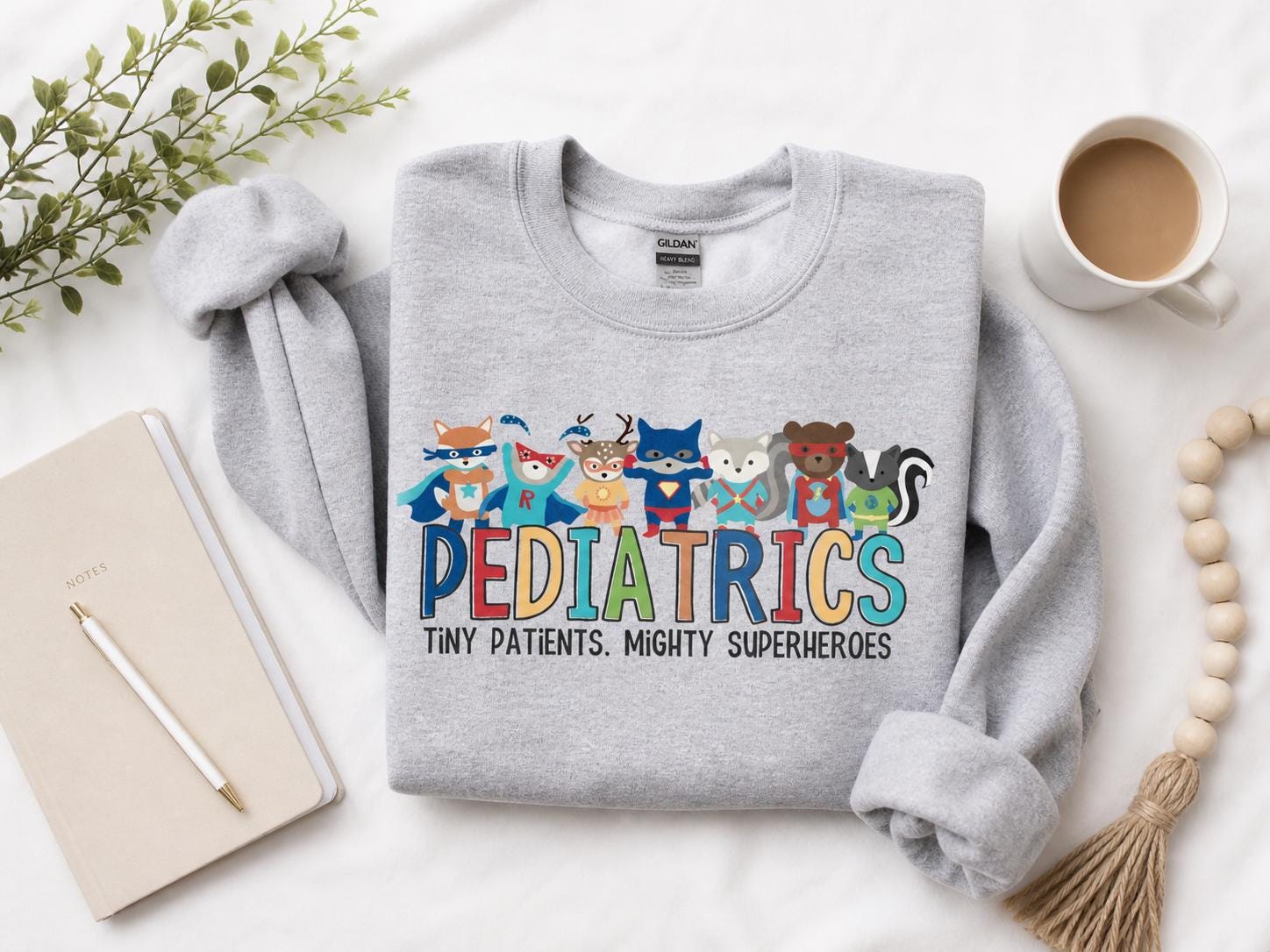 Pediatrics Sweatshirt Cute Pediatrician Superhero Shirt Peds RN Intensive Care Unit Super Hero Unit Crewneck Gift for Baby Nurse