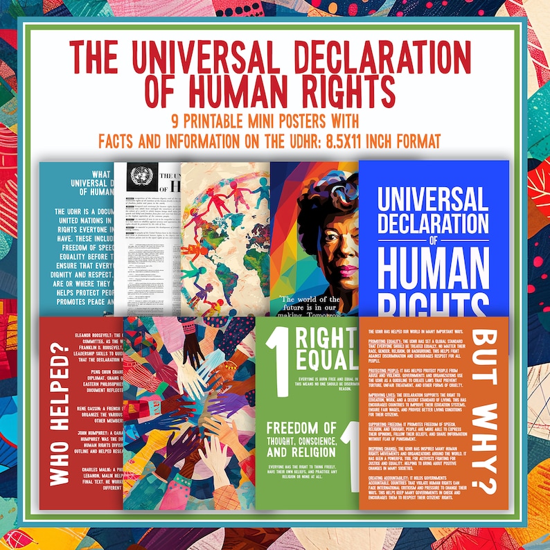 Universal Declaration of Human Rights Bulletin Board Sets | UDHR Month ...