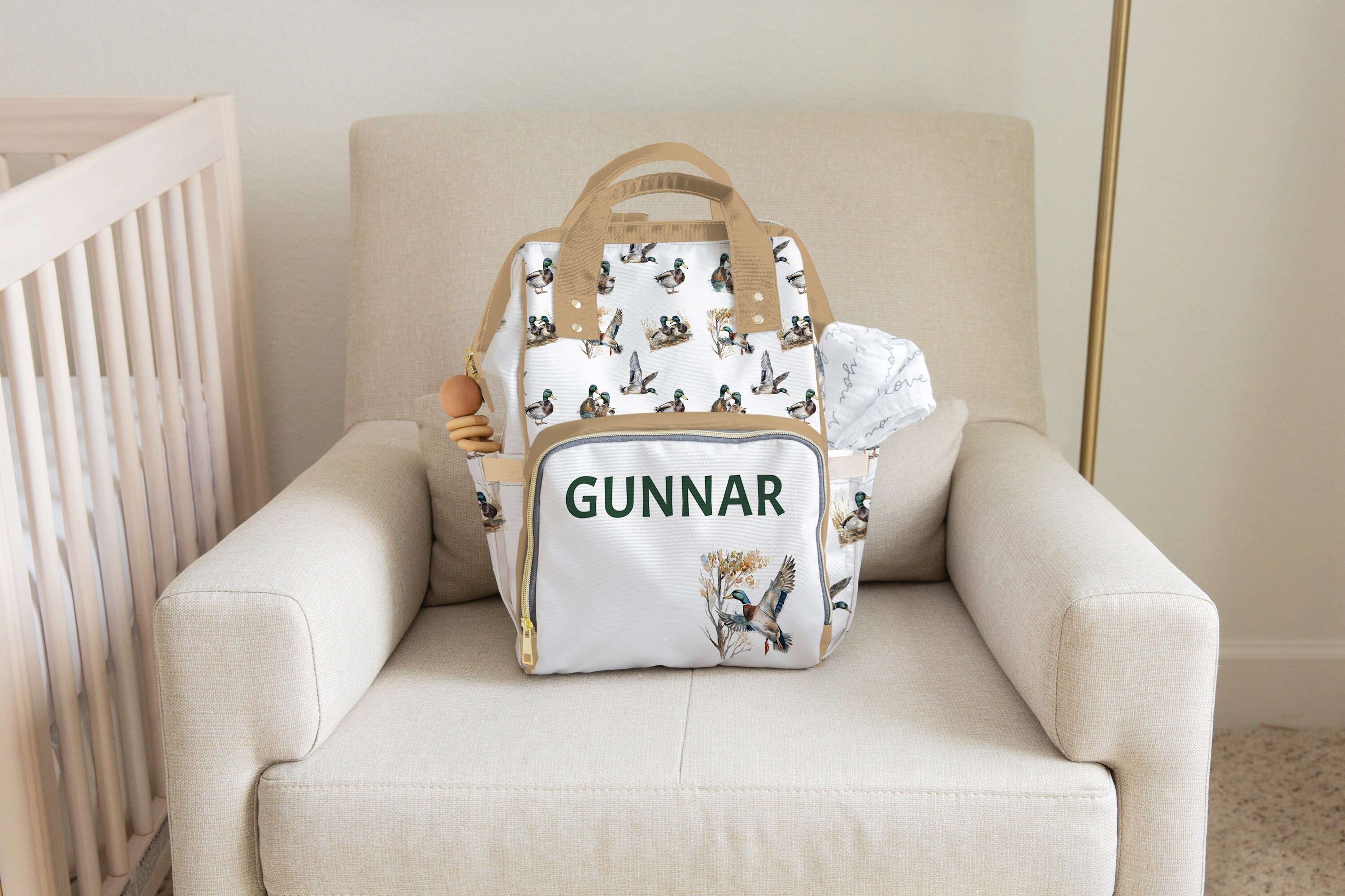 Personalized Mallard Duck Diaper Bag | Hunting Baby Bag 