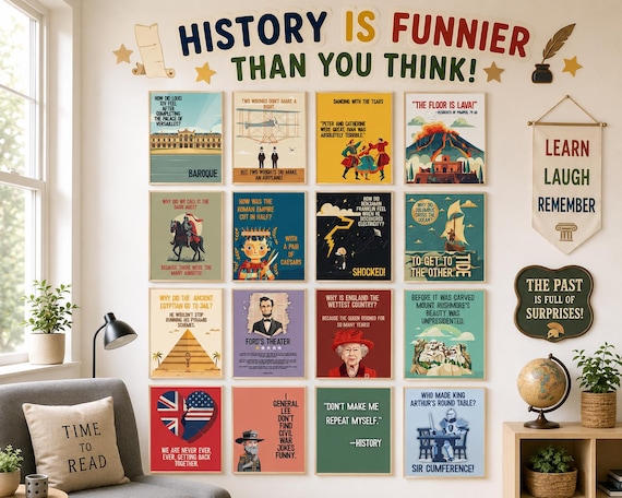 History Classroom Posters | Funny History Posters | Social Studies Classroom Decor | History Bulletin Board | Middle School High School