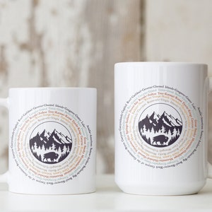 The 63 US National Parks 15 oz 11 oz Mug | NP Park Coffee Gift | Camping, Hiking, Road Trip Gifts Yellowstone, Yosemite, Zion, Smokies