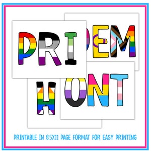 Pride Month Bulletin Board Letters Display | LGBTQIA+ Flag Printables ...