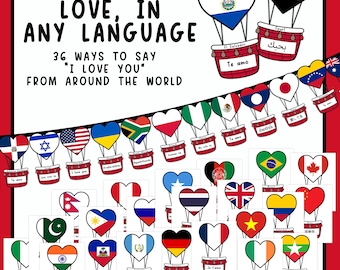 Love in Any Language Bulletin Board Set | Multicultural Classroom Decor | ENL ELL Bulletin Board | February Valentine's Day SEL Display