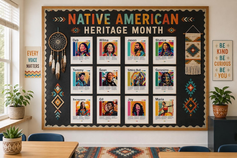 Native American Heritage Month Retro Posters | Indigenous People ...