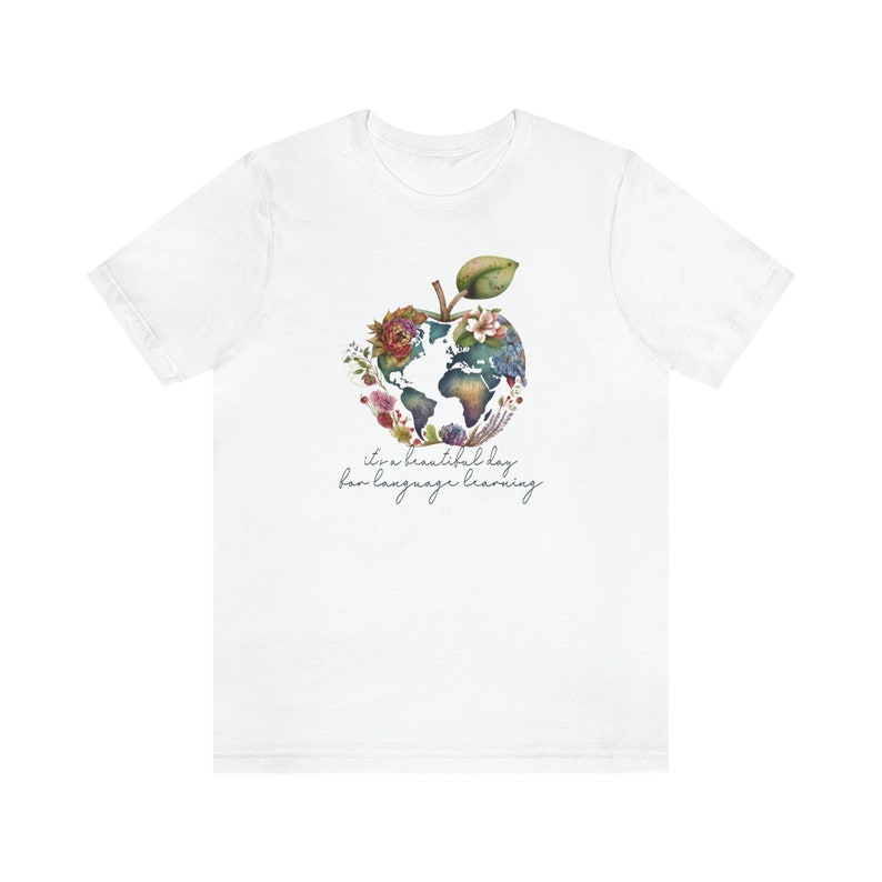 ESL Teacher Shirt | English as a Second Language Teach Tshirt | Beautiful Day Learning Enl | Multilingual Learners Linguist Team Tee White