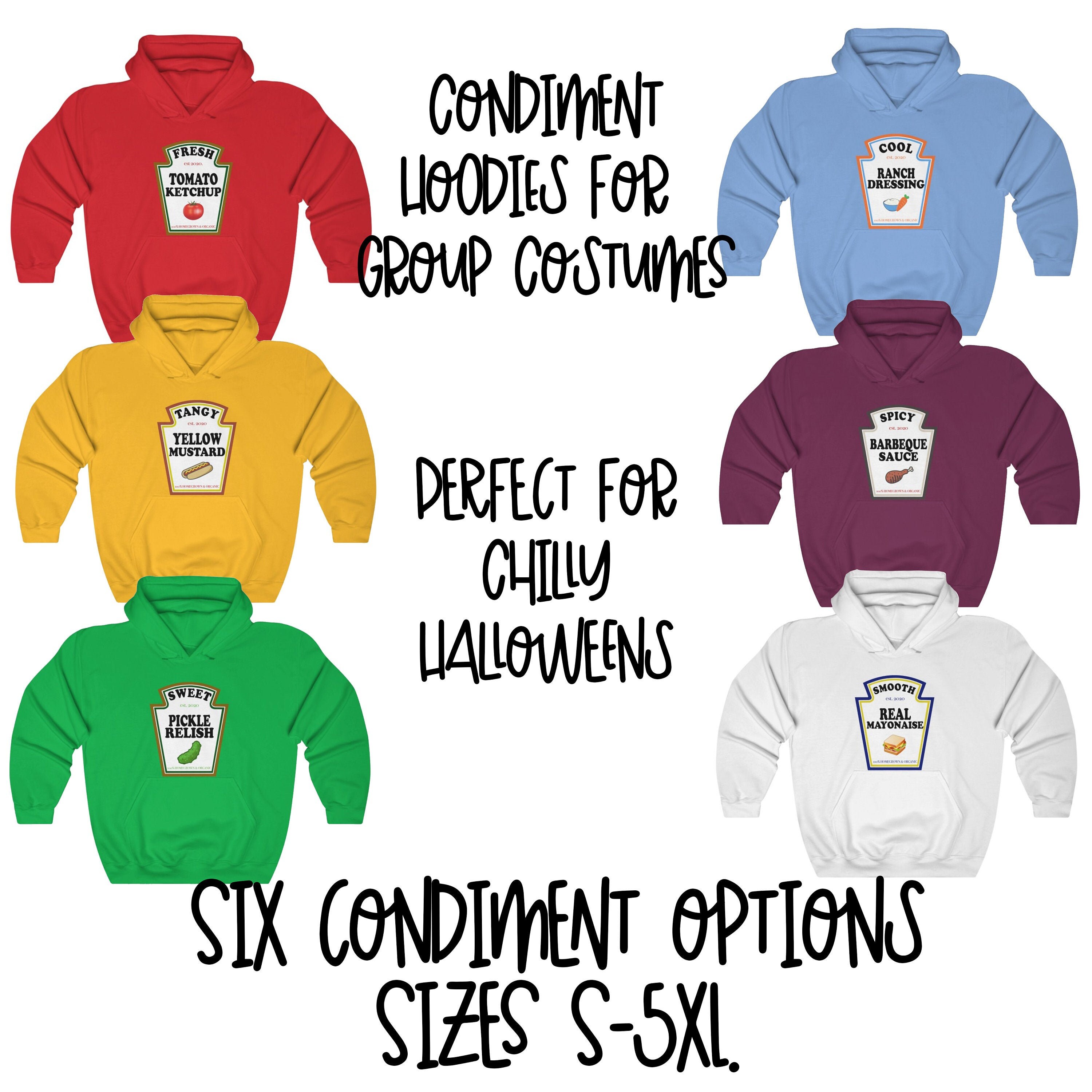 Condiments Halloween Costume Hoodies Group Halloween Etsy
