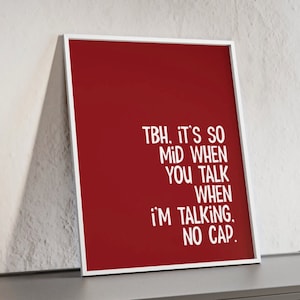 Funny Classroom Poster | High School Middle School Teacher Don&#39;t Talk Slang Bulletin Board Poster | ELA Math Lit Science | Back to School