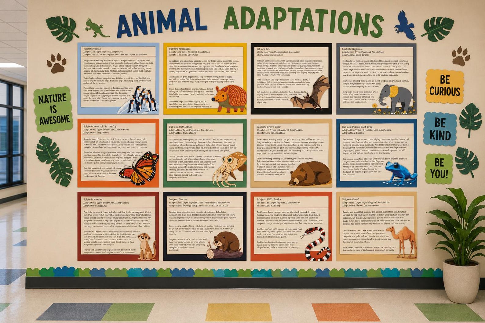 Animal Adaptations Bulletin Board | Classroom Science Decor Posters for ...