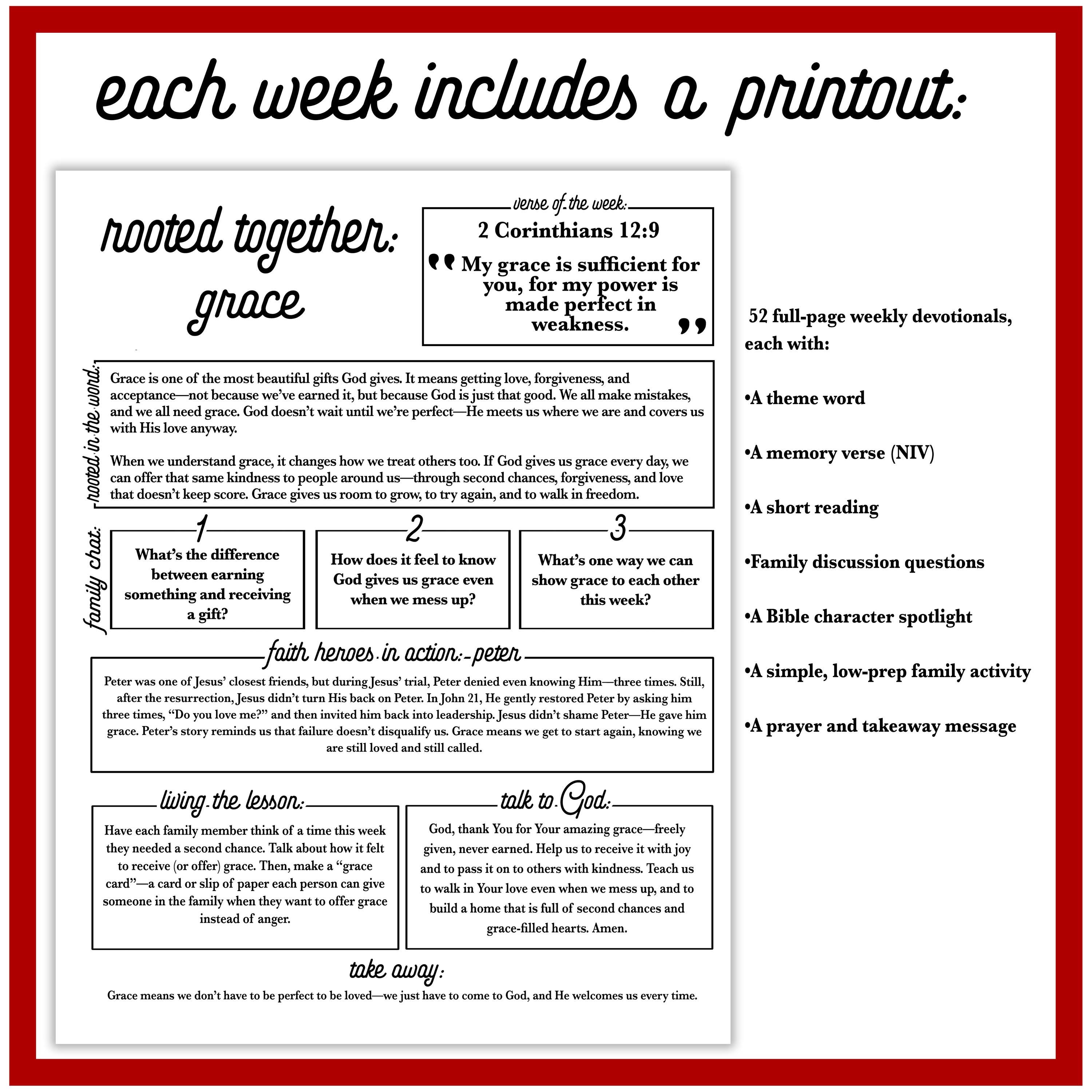 52-week Family Devotional Printable | Bible Study for Kids and Parents ...