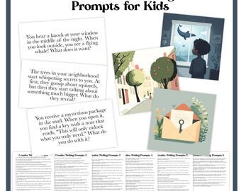 Creative Writing Prompts for Kids | 100 Engaging Story Starters & Thought-Provoking Ideas | ELA Literature Teacher Homeschool Activity