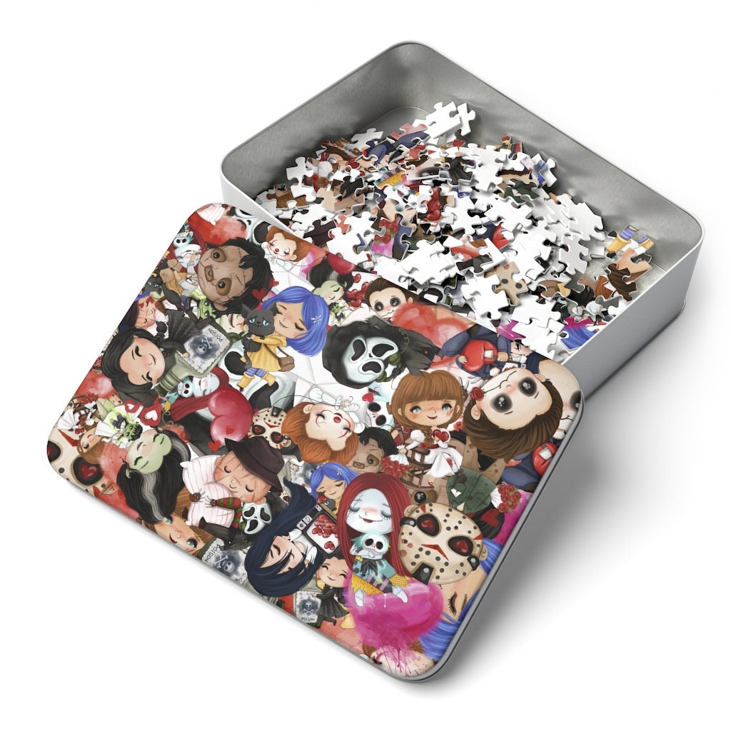 Cute Horror Movie Character Puzzle / Rompecabezas de 250 Etsy