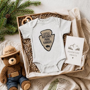 National Park Baby | Little National Park Ranger Bodysuit | National Parks Baby Junior Park Shirt | Nursery Shower Gift | Camp Outdoors Natural Heather