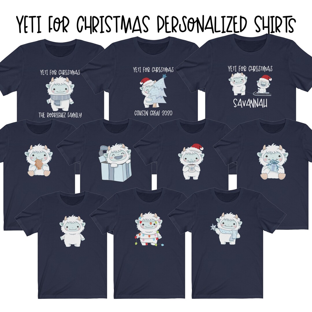 Custom Yeti Christmas Shirts Family & Group Personalized Tshirts