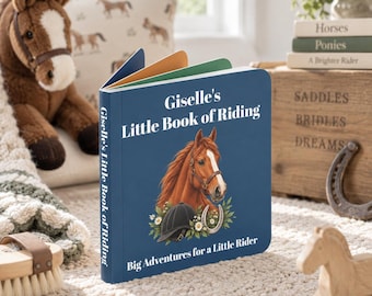 Personalized Horse Riding Baby Board Book | Custom Little Rider Book | Equestrian Baby Gift | Horse Lover Mom Grandma Gift | First Birthday