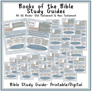 Bible Book Summary Guide | Printable Bible Books Student Summary | Lesson for each book of the Bible, Old & New Testament Digital Study Tool