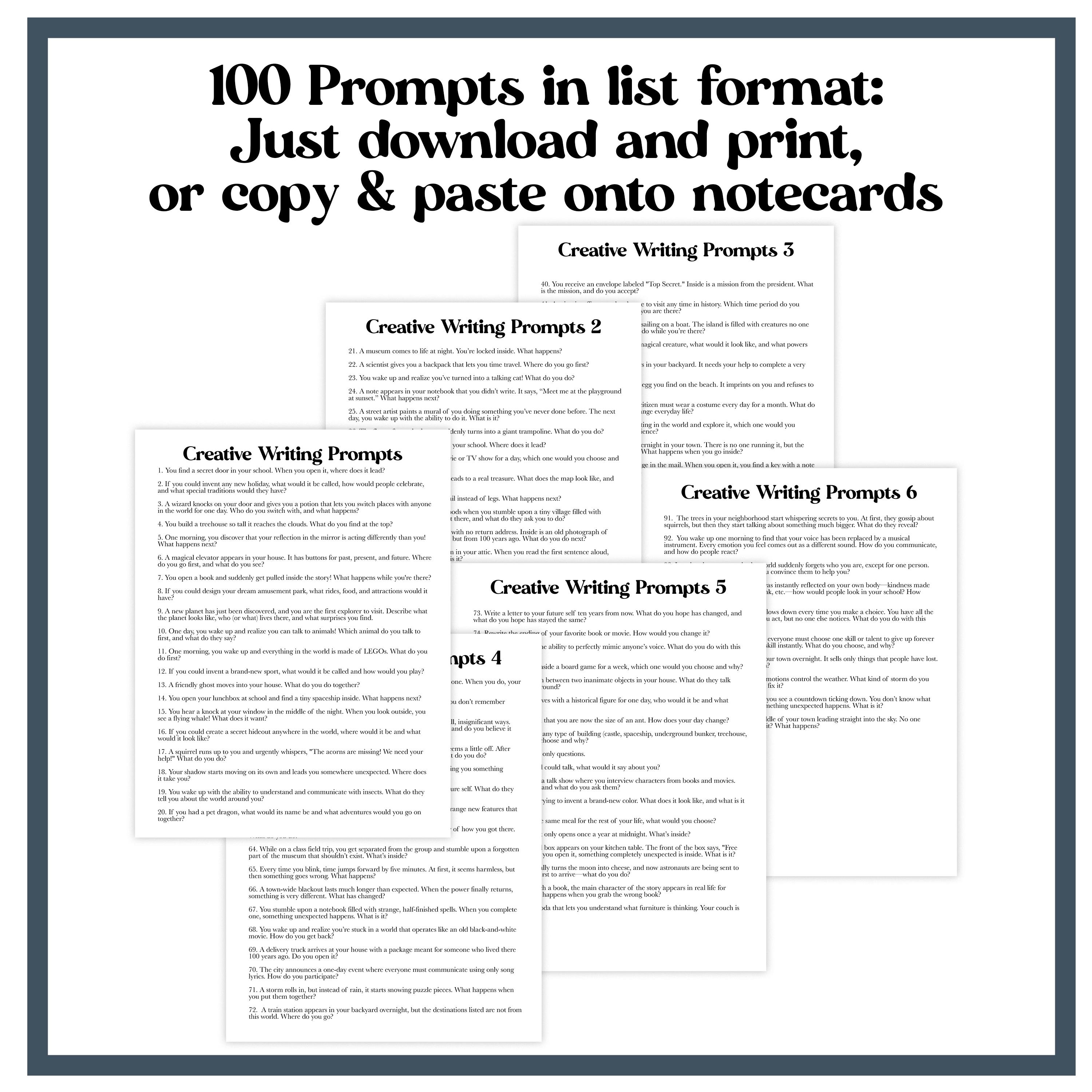 Creative Writing Prompts for Kids | 100 Engaging Story Starters ...