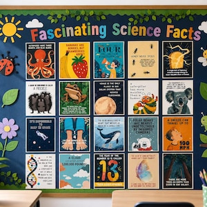 Funny Science Class Posters | Hilarious Facts Science Teacher Classroom Bulletin Board | Printable Posters for Middle High School