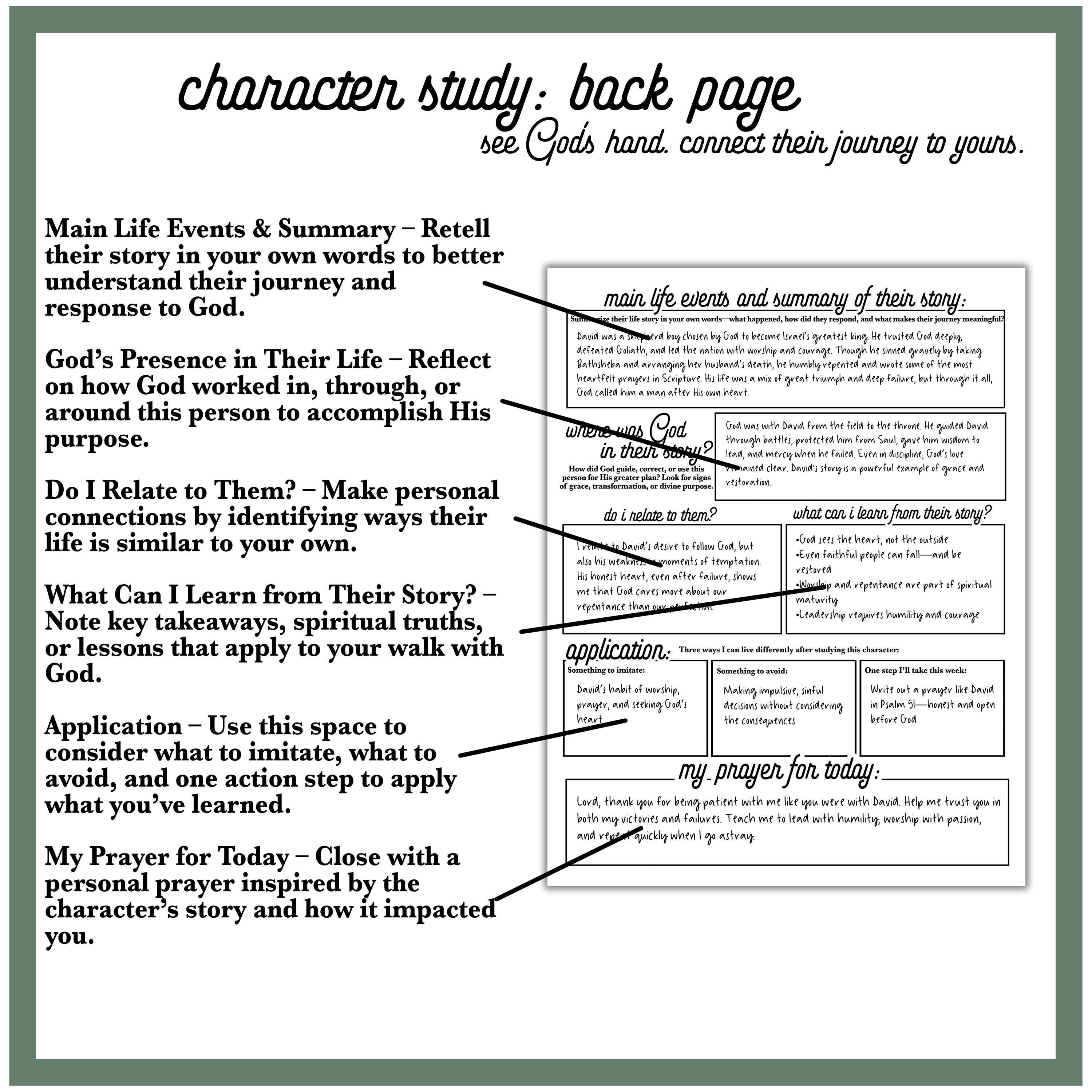 Bible Character Study Guide | Printable Christian Bible Study ...
