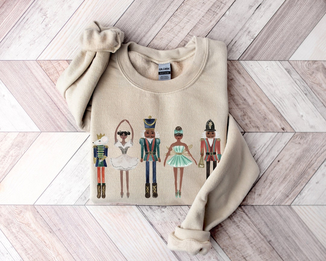 Black Nutcracker Ballet Sweatshirt Kids African American Christmas