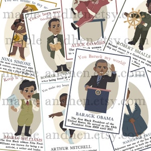 Schwarze Geschichte Valentinstag Karten | Afro amerikanischen druckbare Valentinstag | Black Boy, Black Girl Digital Valentines Set 3 Download Karte