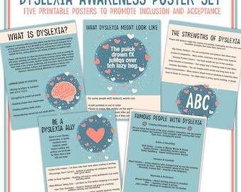 Dyslexia Awareness Month Bulletin Board Posters for Classroom | Facts about Dyslexia | Neurodiversity October, Dyslexic Strengths Printables