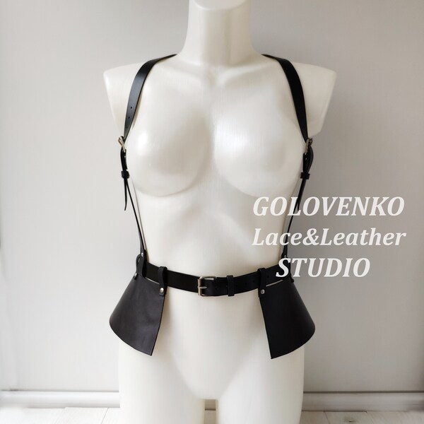 peplum belt leather