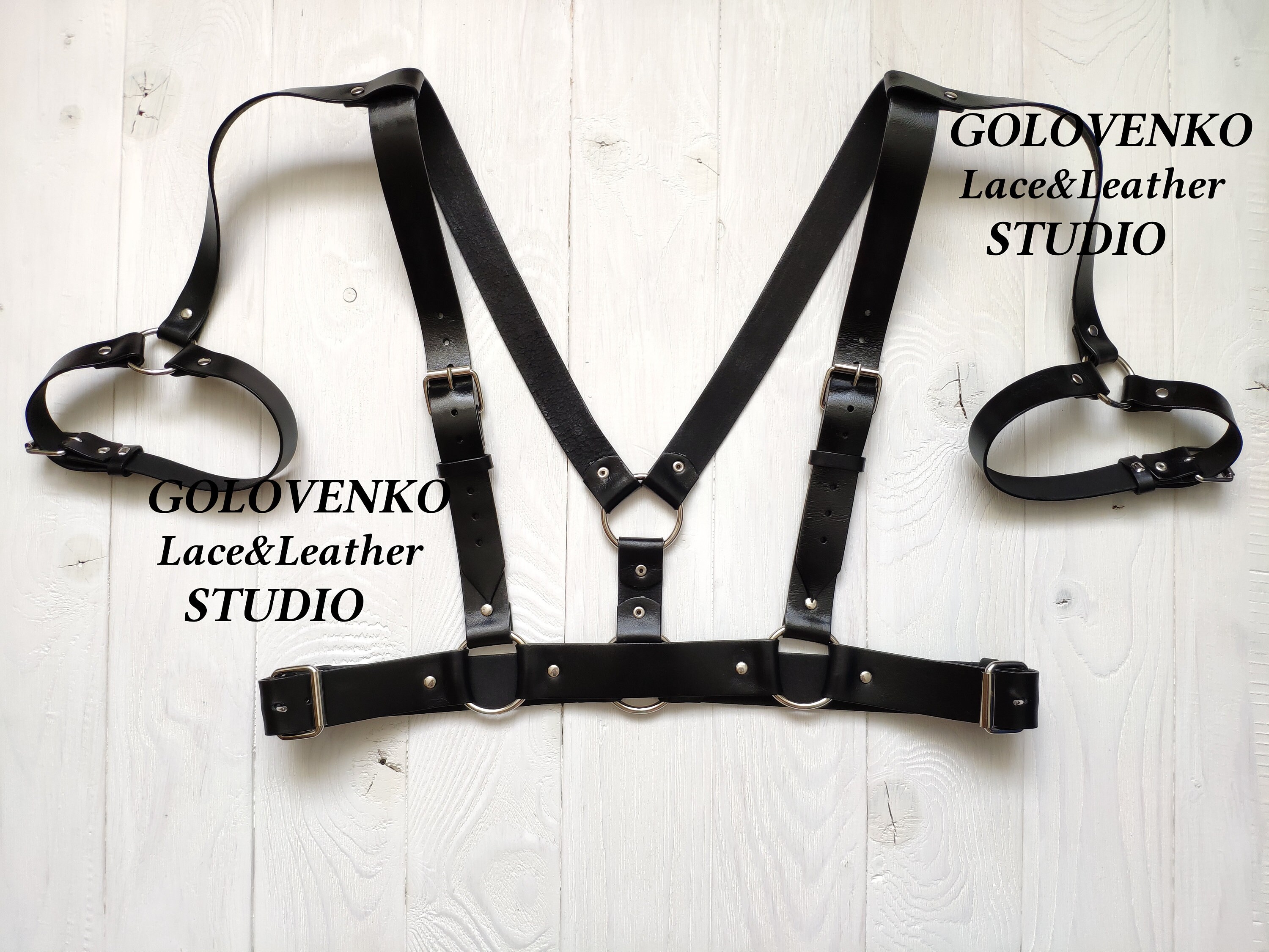 Men's Leather Harness Genuine Leather Chest Harness for Etsy