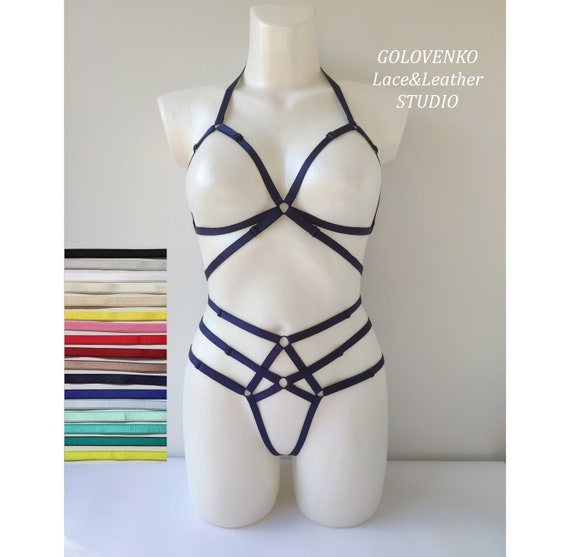 Navy Blue Crotchless Lingerie Set, Dark Blue Elastic Harness Lingerie, Plus Size Strappy Lingerie, Open Cup Erotic Bra, Crotchless Panties - Etsy Navy Blue Crotchless Lingerie Set, Dark Blue Elastic Harness Lingerie, Plus Size Strappy Lingerie, Open Cup Erotic Bra, Crotchless Panties - Etsy