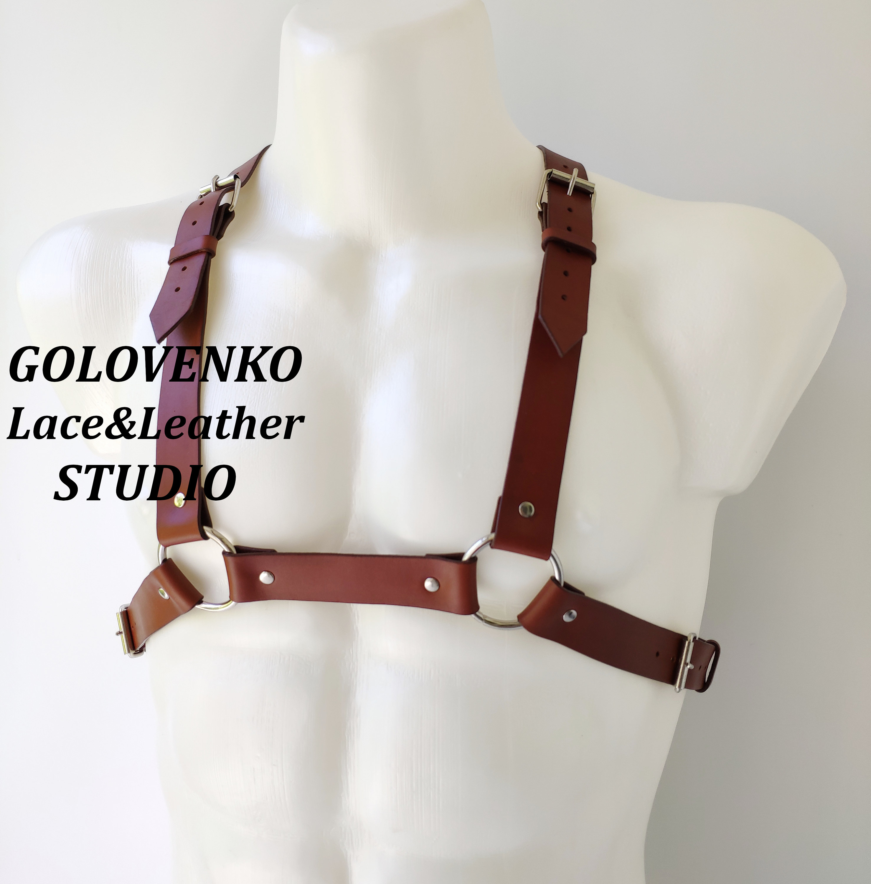 Leather Thigh Harness, Genuine Leather Garter Belt, Unisex Bottom