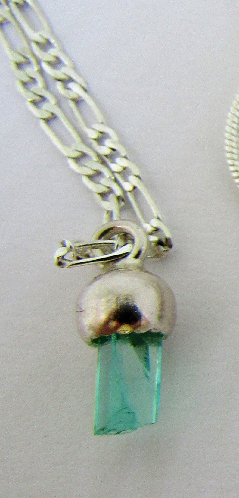 Raw Emerald Pendant hexagonal Crystal in Sterling Silver Etsy