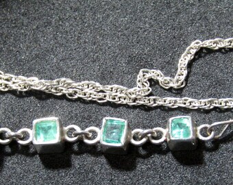 Sterling Silver Pendant with Emeralds and Green Mangrove Pearl – Natural and Elegant Jewelry