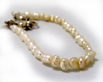 Bracelet NATUREL en perles de culture des Caraïbes et en argent sterling - Élégance naturelle